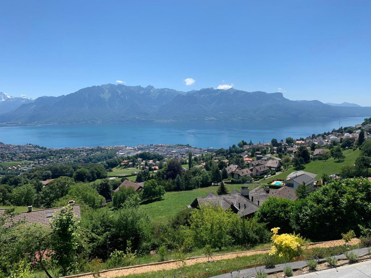 Appartement Moderne Avec Vue Panoramique A Jongny Proche De Montreux ภายนอก รูปภาพ