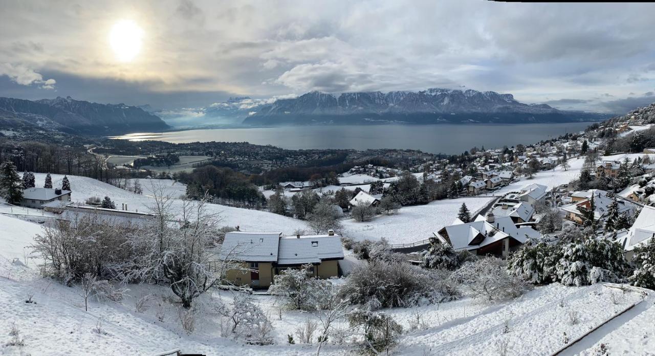 Appartement Moderne Avec Vue Panoramique A Jongny Proche De Montreux ภายนอก รูปภาพ