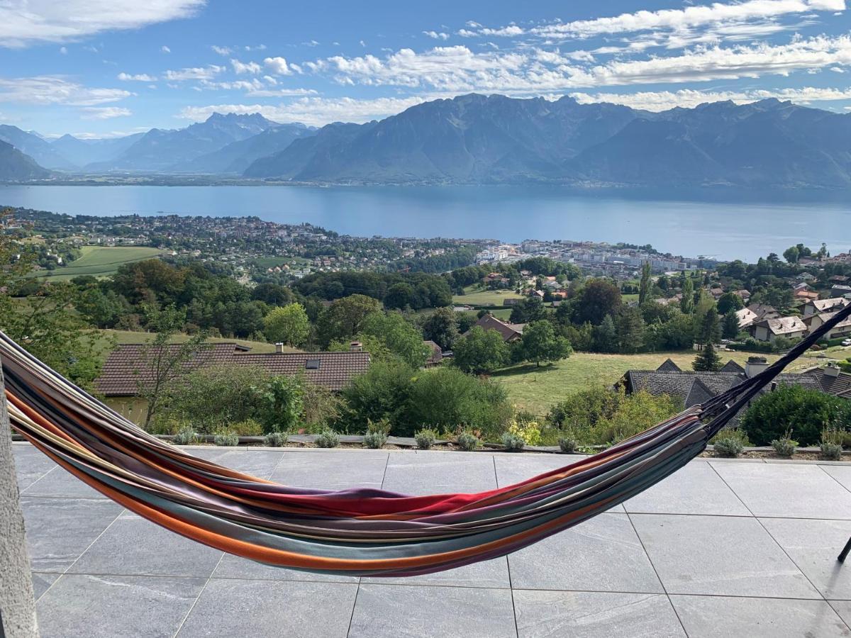 Appartement Moderne Avec Vue Panoramique A Jongny Proche De Montreux ภายนอก รูปภาพ