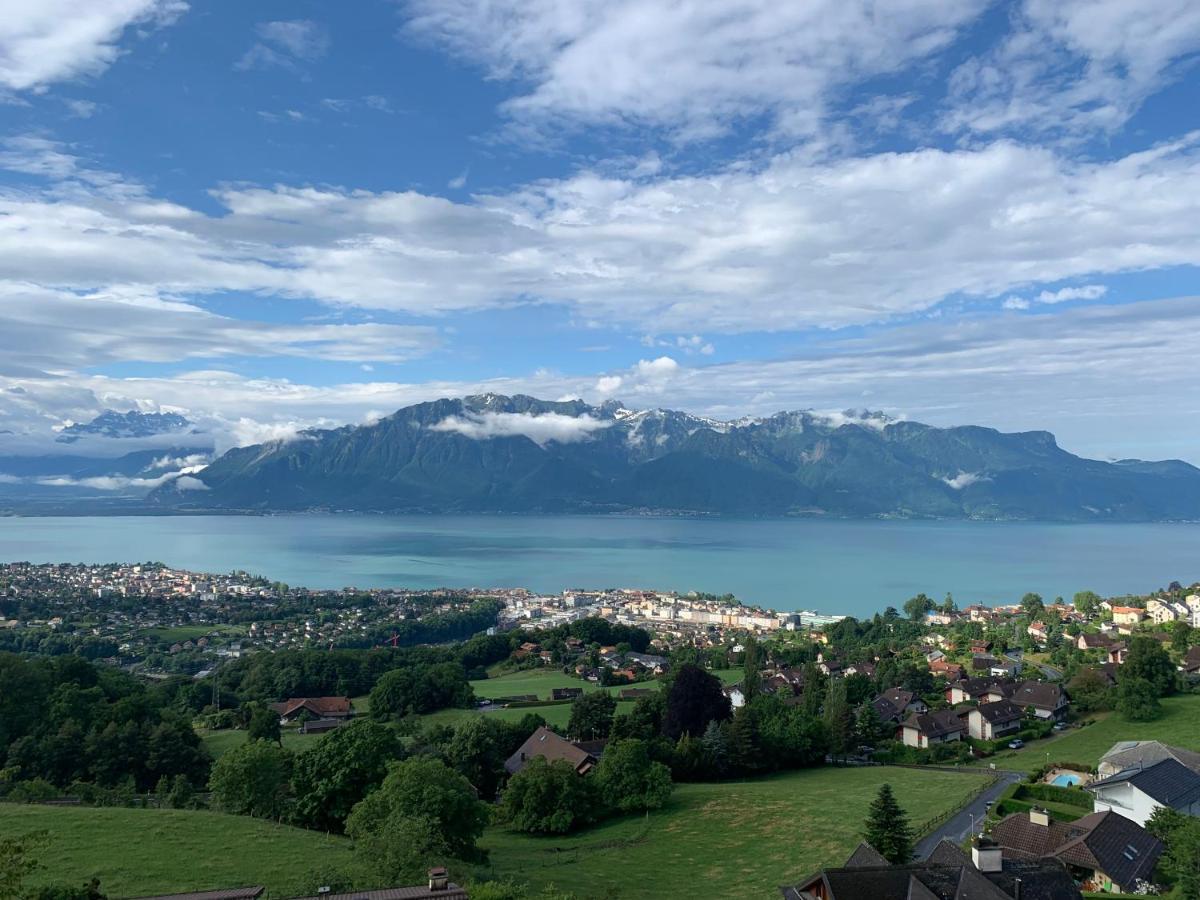 Appartement Moderne Avec Vue Panoramique A Jongny Proche De Montreux ภายนอก รูปภาพ