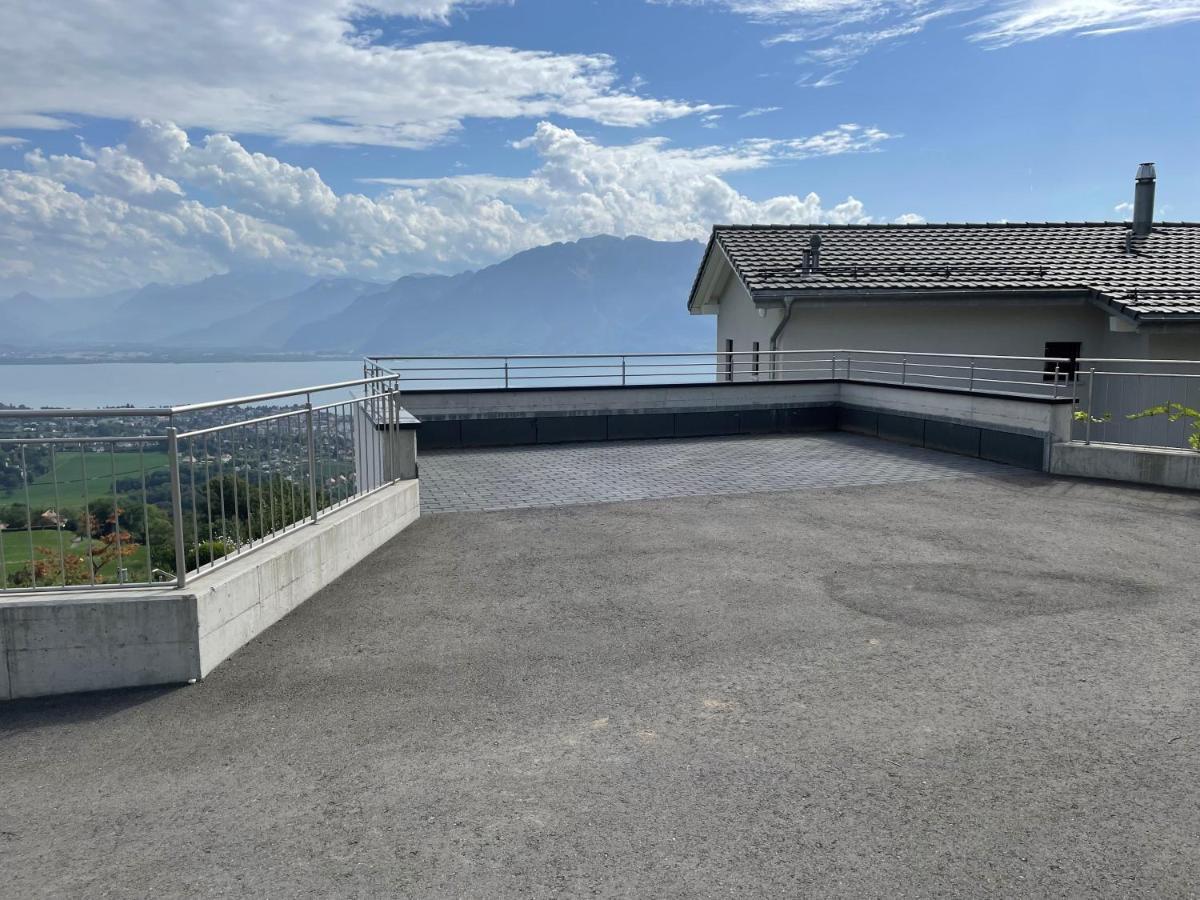 Appartement Moderne Avec Vue Panoramique A Jongny Proche De Montreux ภายนอก รูปภาพ