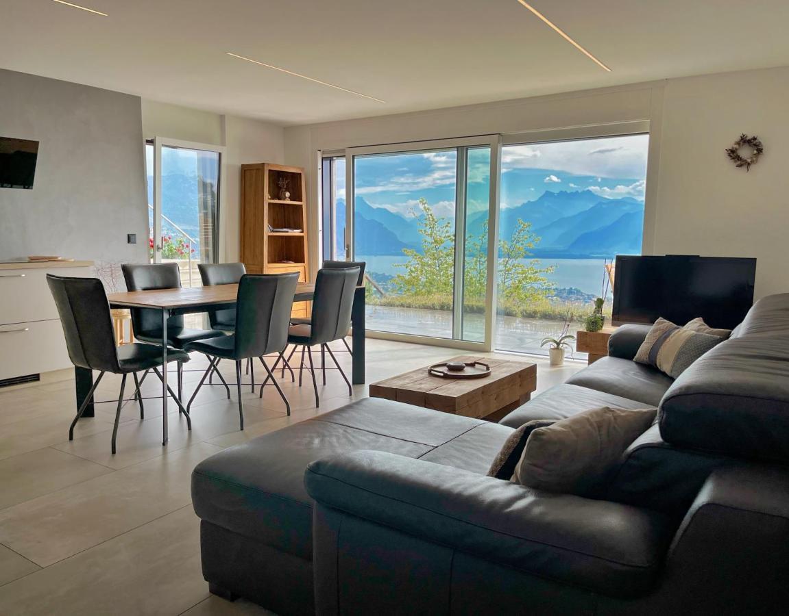 Appartement Moderne Avec Vue Panoramique A Jongny Proche De Montreux ภายนอก รูปภาพ